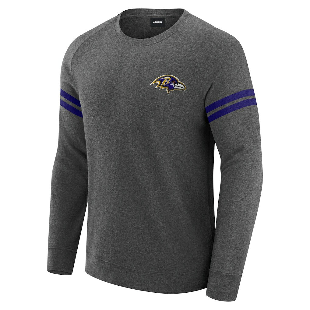 NFL Baltimore Ravens J. Palmer Players Lounge Raglan Tri-Blend Sweatshirt