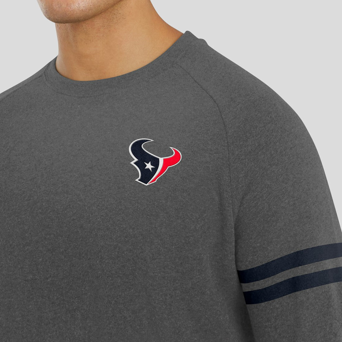 NFL Houston Texans J. Palmer Players Lounge Raglan Tri-Blend Sweatshirt