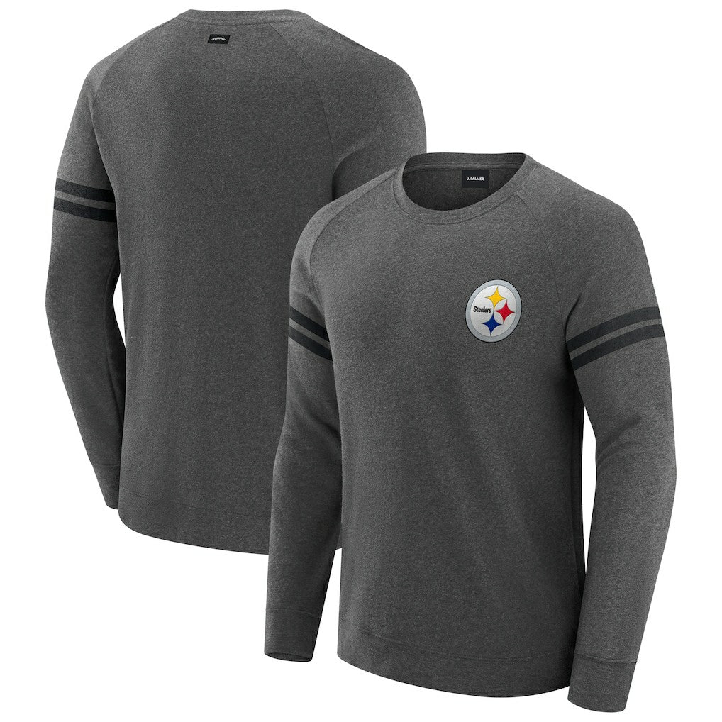 NFL Pittsburgh Steelers J. Palmer Players Lounge Raglan Tri-Blend Sweatshirt