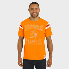 NFL Tampa Bay Buccaneers Darius Rucker Collection Distressed Throwback Shoulder Stripe T-Shirt
