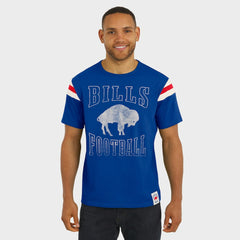 NFL Buffalo Bills Darius Rucker Collection Distressed Throwback Shoulder Stripe T-Shirt