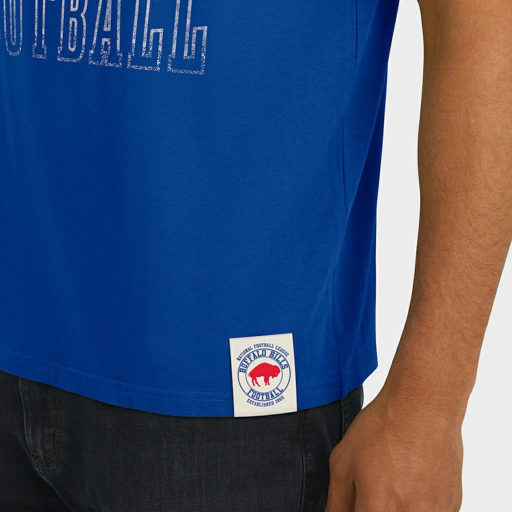 NFL Buffalo Bills Darius Rucker Collection Distressed Throwback Shoulder Stripe T-Shirt