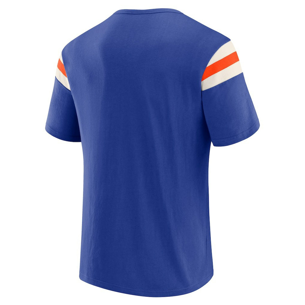 NFL Denver Broncos Darius Rucker Collection Distressed Throwback Shoulder Stripe T-Shirt