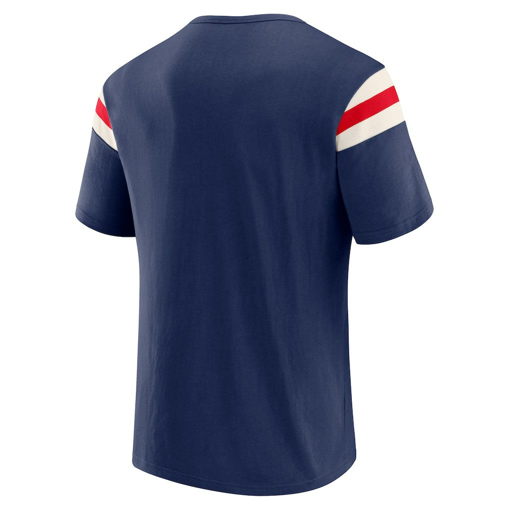 NFL New York Giants Darius Rucker Collection Distressed Throwback Shoulder Stripe T-Shirt