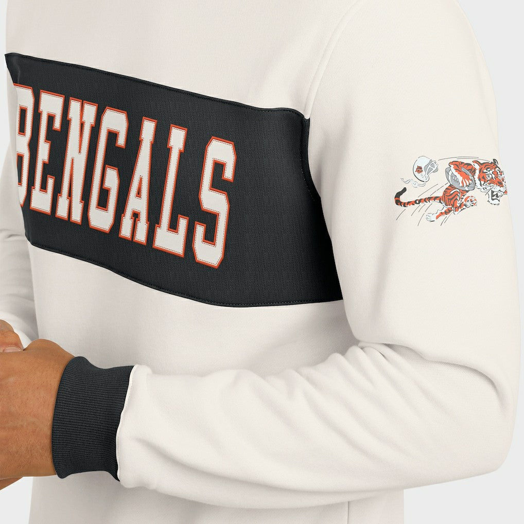 NFL Cincinnati Bengals Darius Rucker Collection Colorblock Pullover Sweatshirt