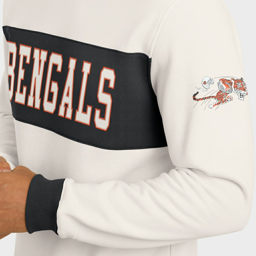NFL Cincinnati Bengals Darius Rucker Collection Colorblock Pullover Sweatshirt