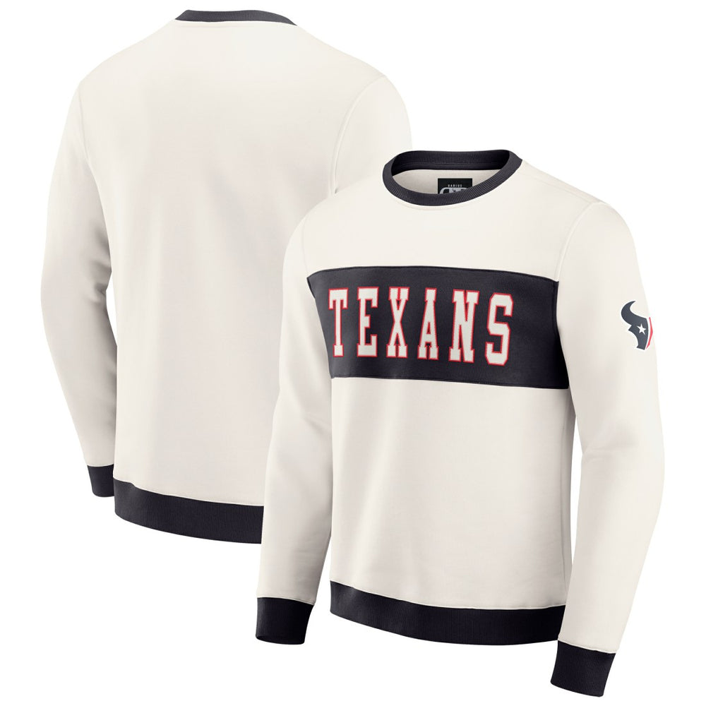 NFL Houston Texans Darius Rucker Collection Colorblock Pullover Sweatshirt