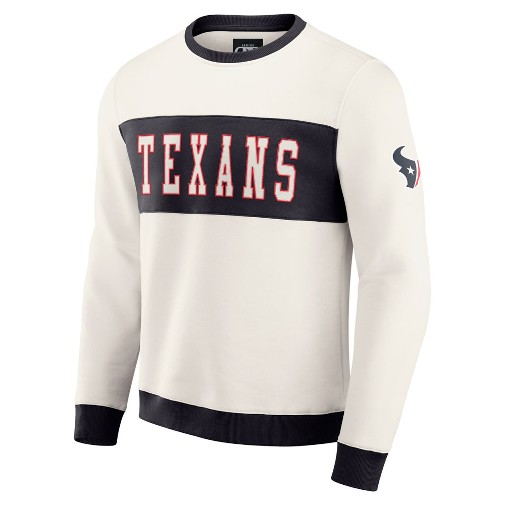 NFL Houston Texans Darius Rucker Collection Colorblock Pullover Sweatshirt