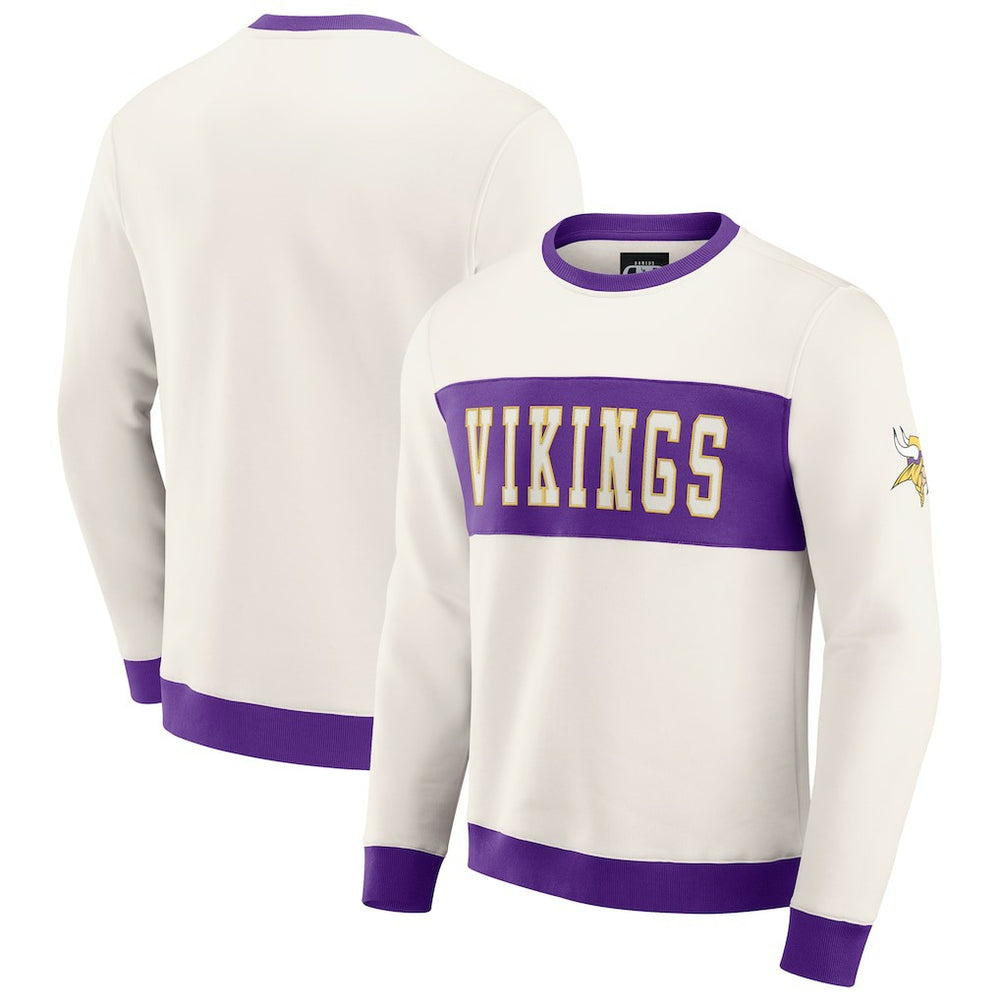NFL Minnesota Vikings Darius Rucker Collection Colorblock Pullover Sweatshirt