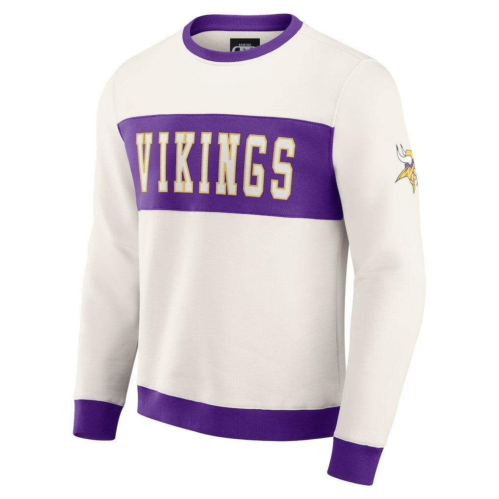 NFL Minnesota Vikings Darius Rucker Collection Colorblock Pullover Sweatshirt