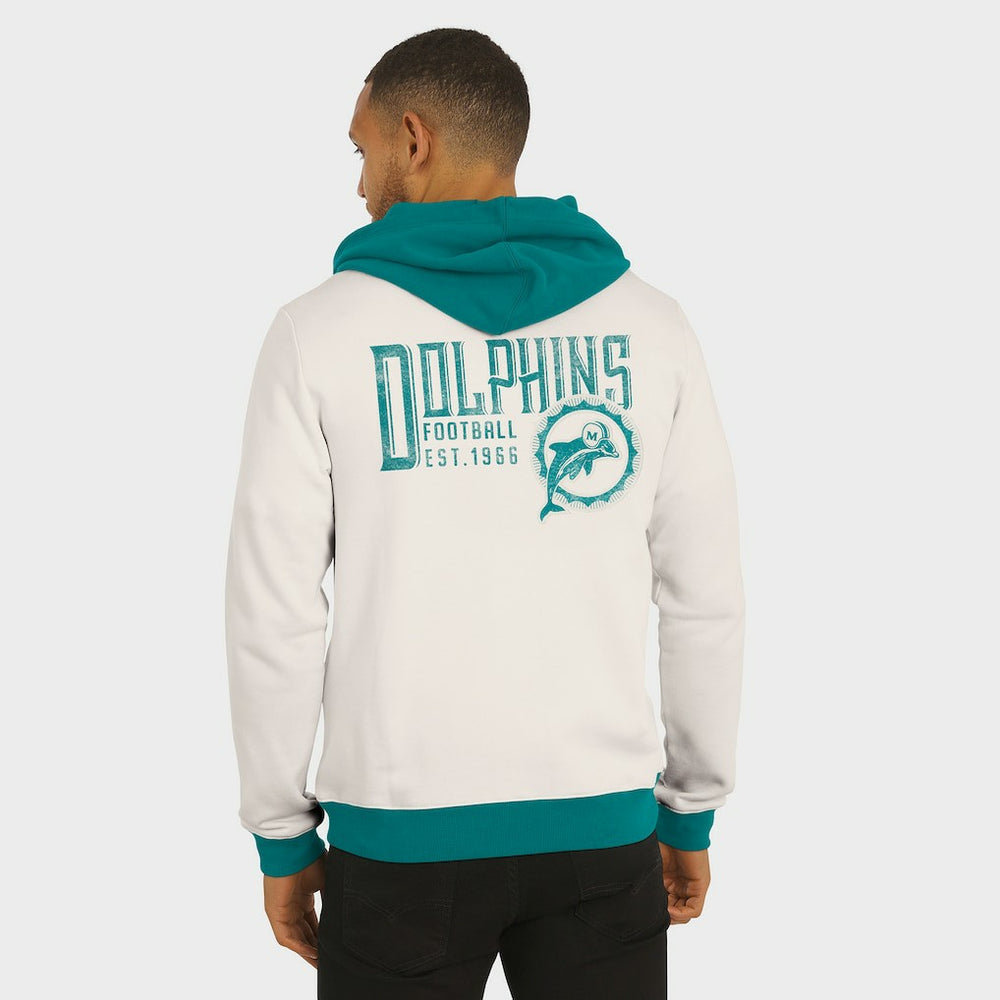 NFL Miami Dolphins Darius Rucker Collection Distressed Graphics Full-Zip Hoodie