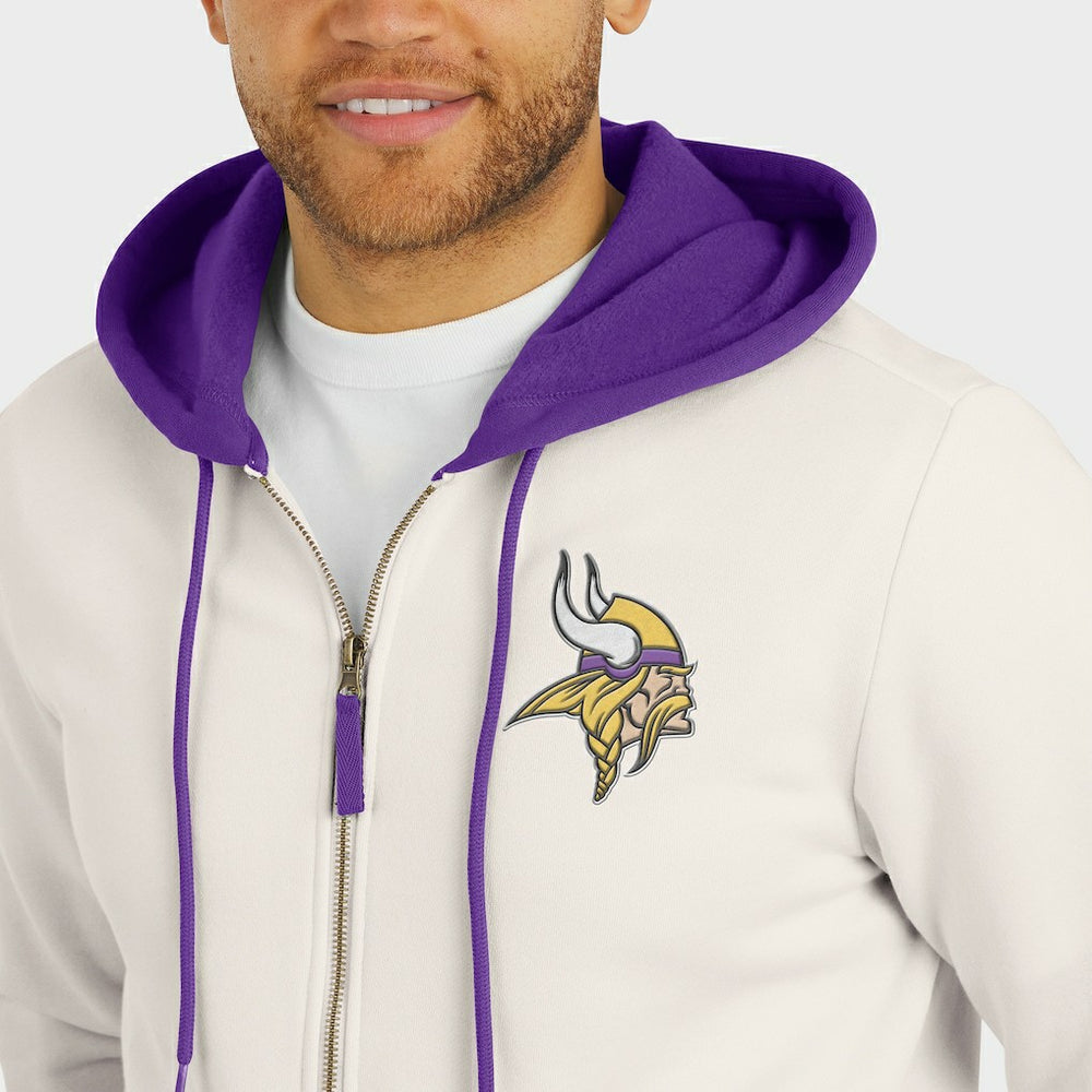 NFL Minnesota Vikings Darius Rucker Collection Distressed Graphics Full-Zip Hoodie