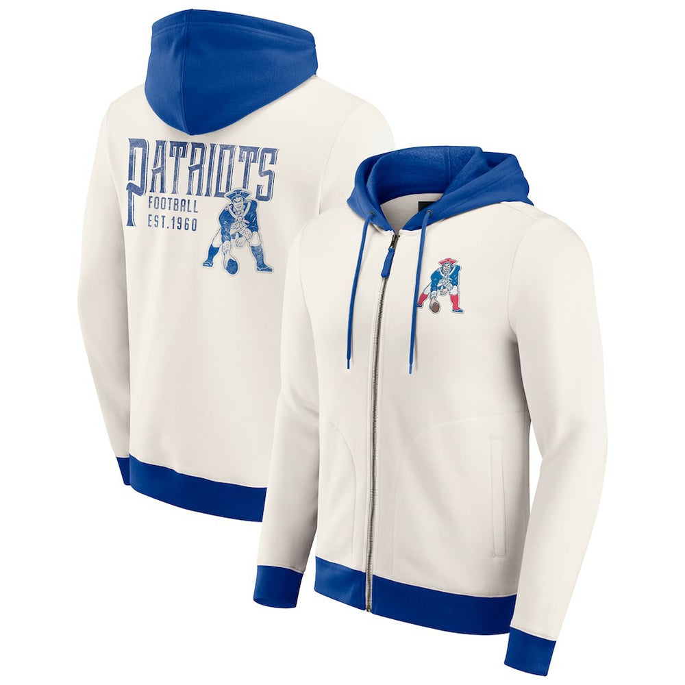 NFL New England Patriots Darius Rucker Collection Distressed Graphics Full-Zip Hoodie