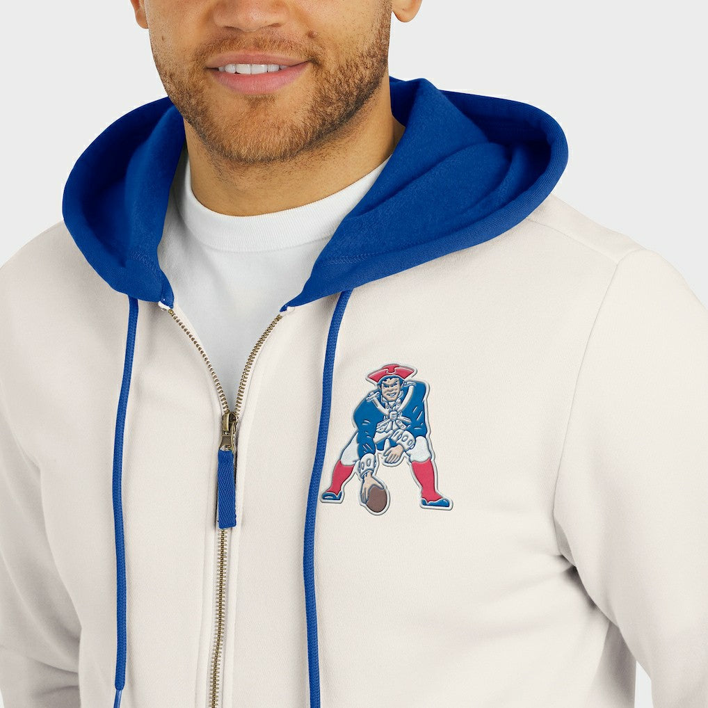 NFL New England Patriots Darius Rucker Collection Distressed Graphics Full-Zip Hoodie
