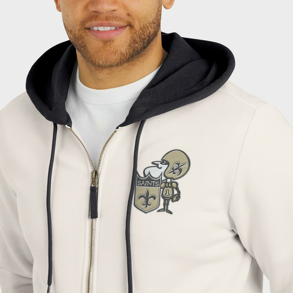 NFL New Orleans Saints Darius Rucker Collection Distressed Graphics Full-Zip Hoodie
