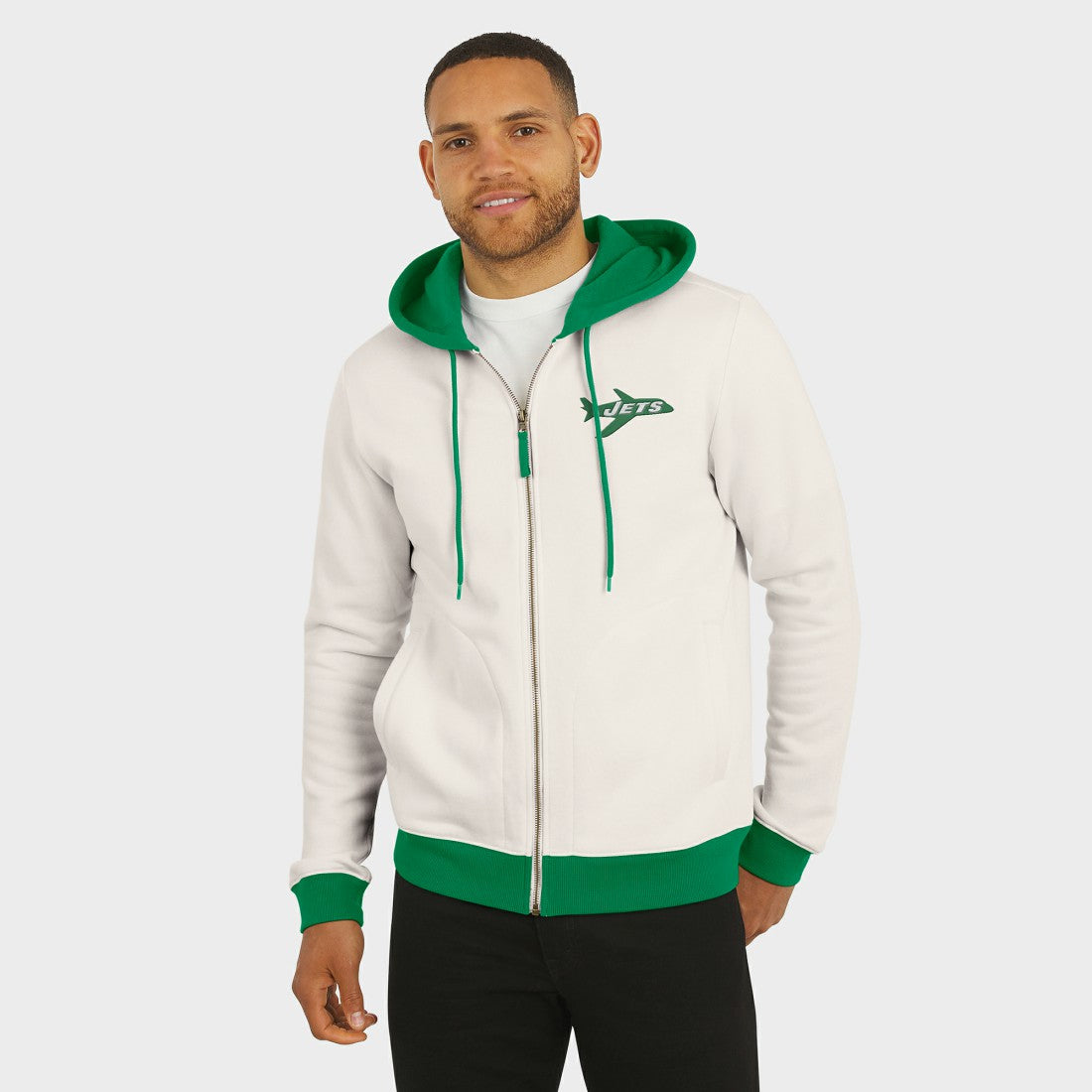 NFL New York Jets Darius Rucker Collection Distressed Graphics Full-Zip Hoodie