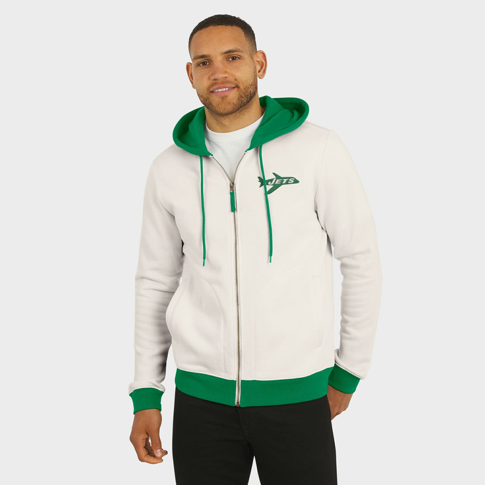 NFL New York Jets Darius Rucker Collection Distressed Graphics Full-Zip Hoodie