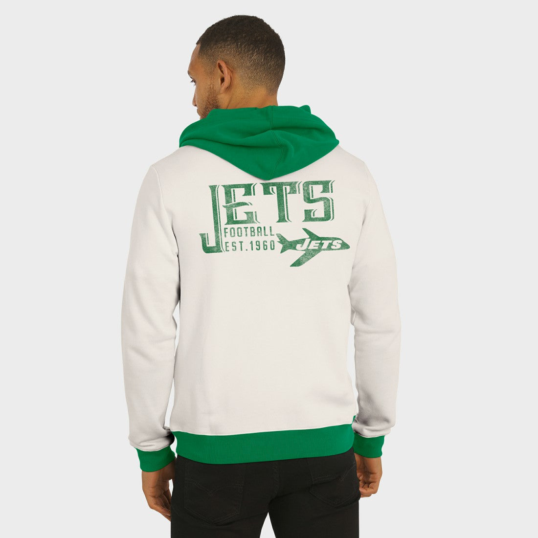 NFL New York Jets Darius Rucker Collection Distressed Graphics Full-Zip Hoodie