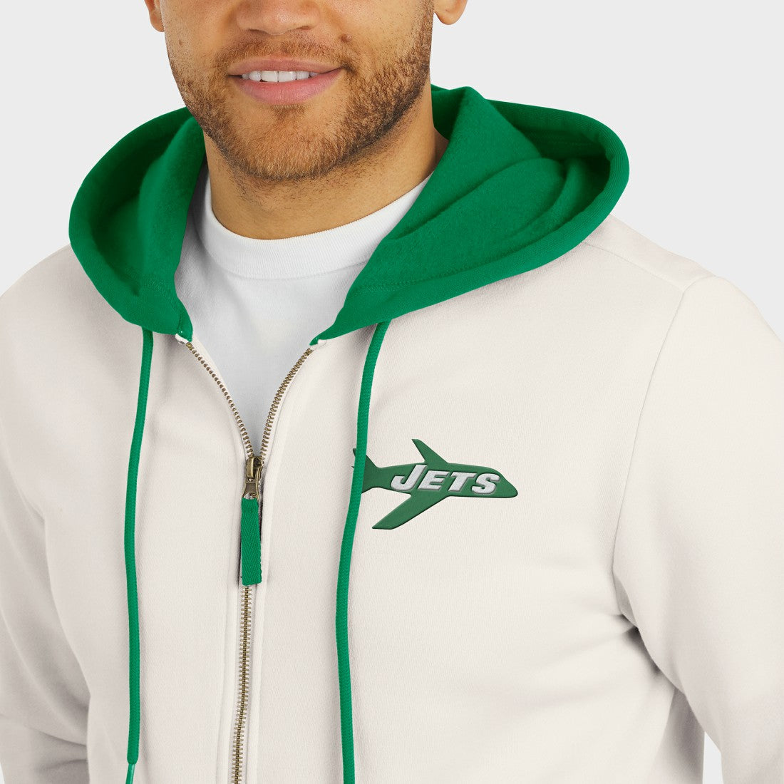 NFL New York Jets Darius Rucker Collection Distressed Graphics Full-Zip Hoodie