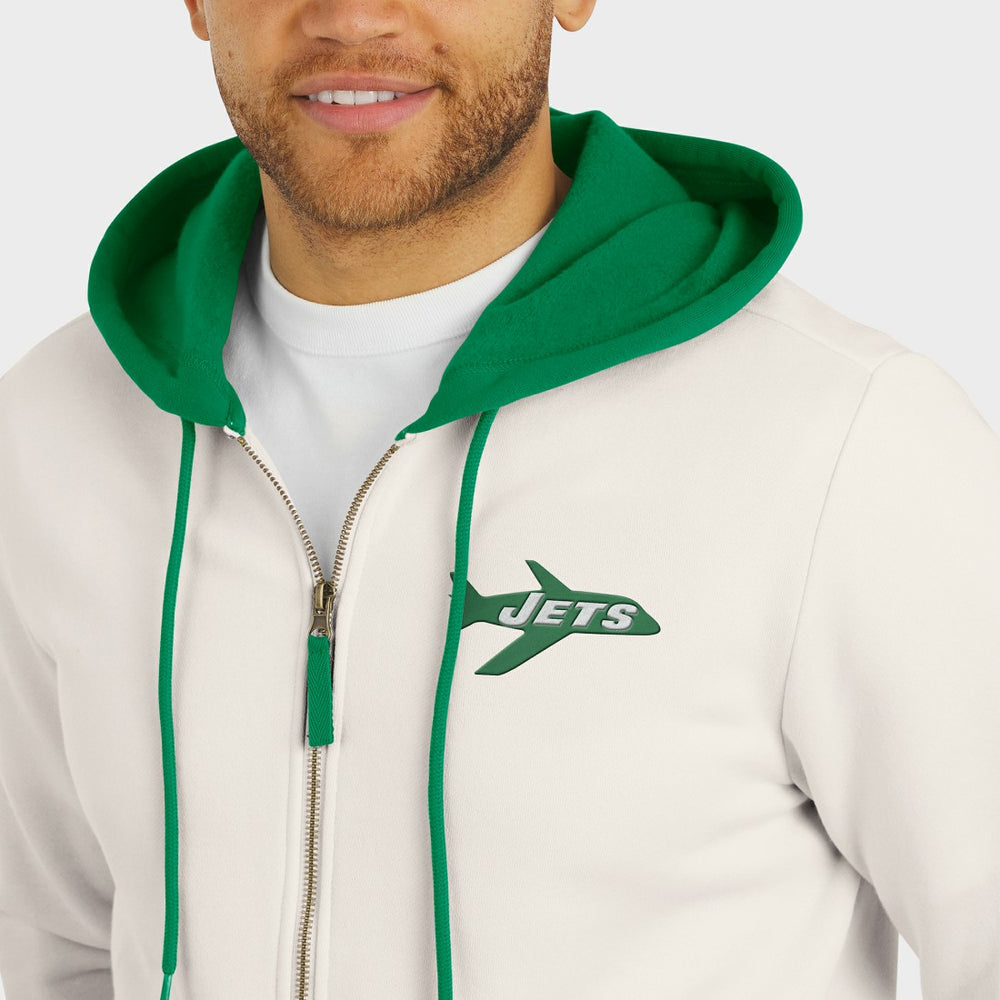 NFL New York Jets Darius Rucker Collection Distressed Graphics Full-Zip Hoodie