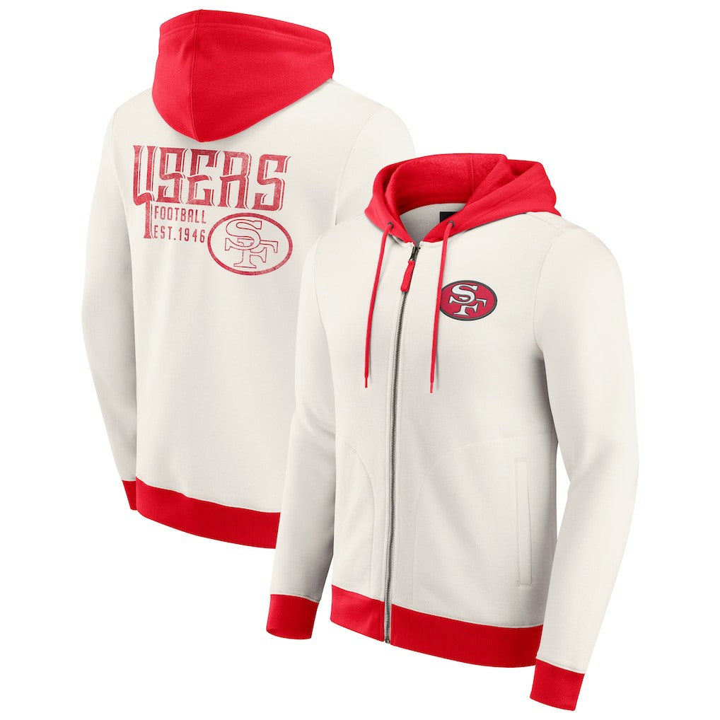 NFL San Francisco 49ers Darius Rucker Collection Distressed Graphics Full-Zip Hoodie