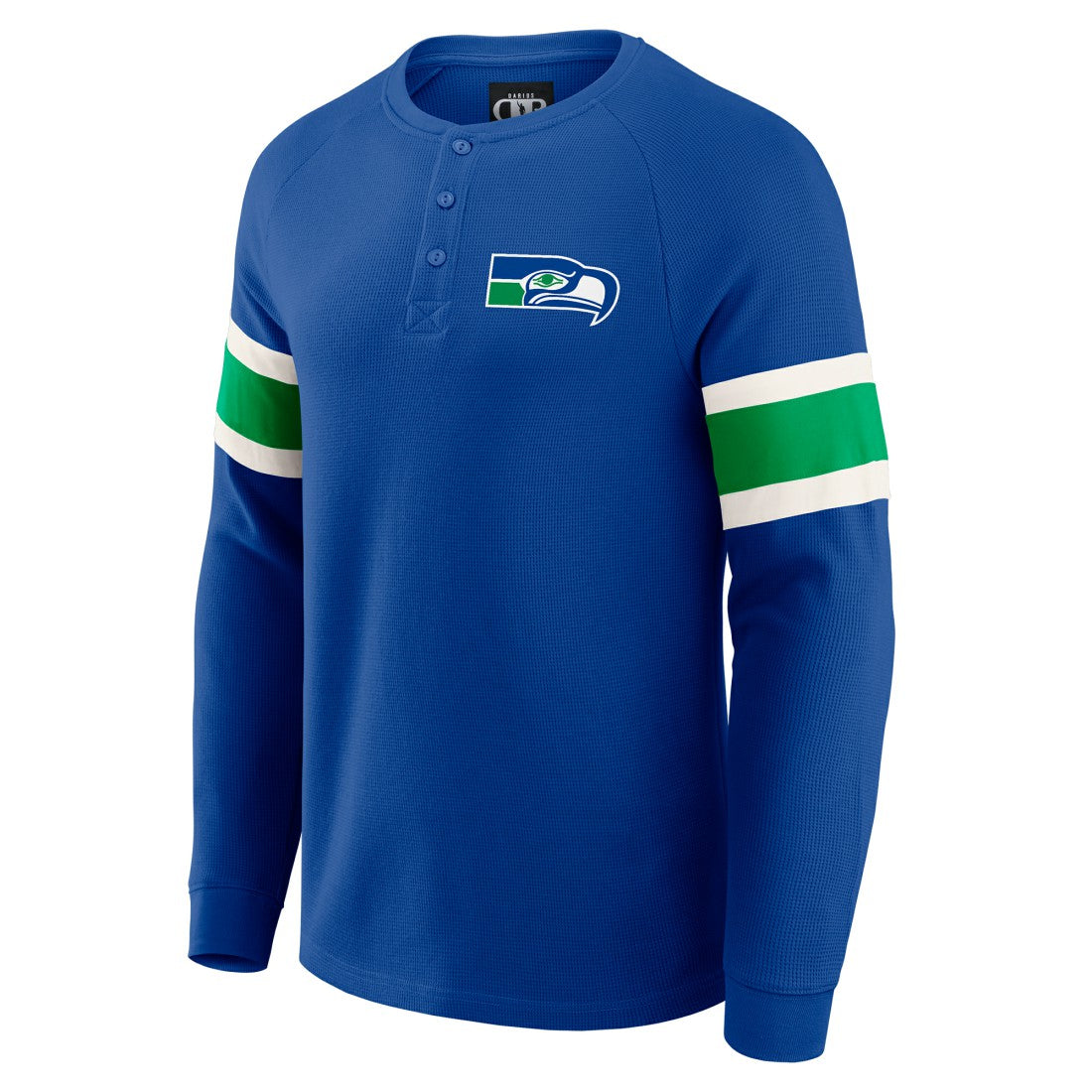 NFL Seattle Seahawks Darius Rucker Collection Waffle-Knit Raglan Long Sleeve Henley T-Shirt