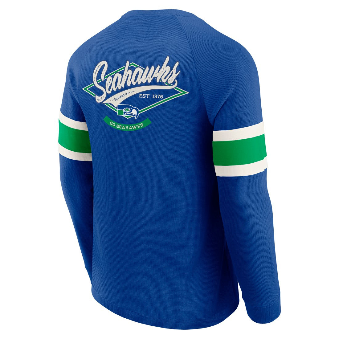 NFL Seattle Seahawks Darius Rucker Collection Waffle-Knit Raglan Long Sleeve Henley T-Shirt