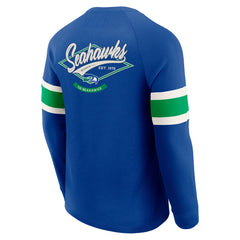 NFL Seattle Seahawks Darius Rucker Collection Waffle-Knit Raglan Long Sleeve Henley T-Shirt