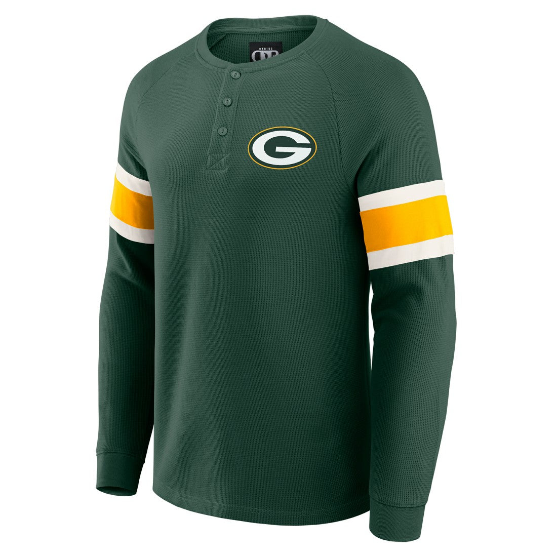 NFL Green Bay Packers Darius Rucker Collection Waffle-Knit Raglan Long Sleeve Henley T-Shirt