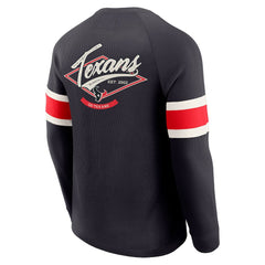 NFL Houston Texans Darius Rucker Collection Waffle-Knit Raglan Long Sleeve Henley T-Shirt