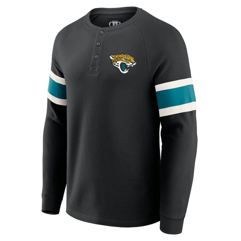 NFL Jacksonville Jaguars Darius Rucker Collection Waffle-Knit Raglan Long Sleeve Henley T-Shirt
