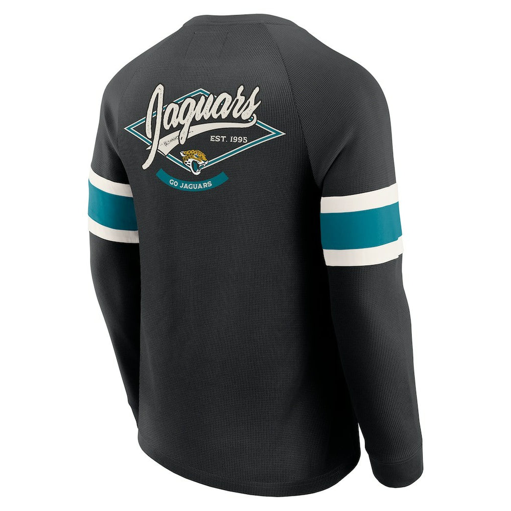 NFL Jacksonville Jaguars Darius Rucker Collection Waffle-Knit Raglan Long Sleeve Henley T-Shirt