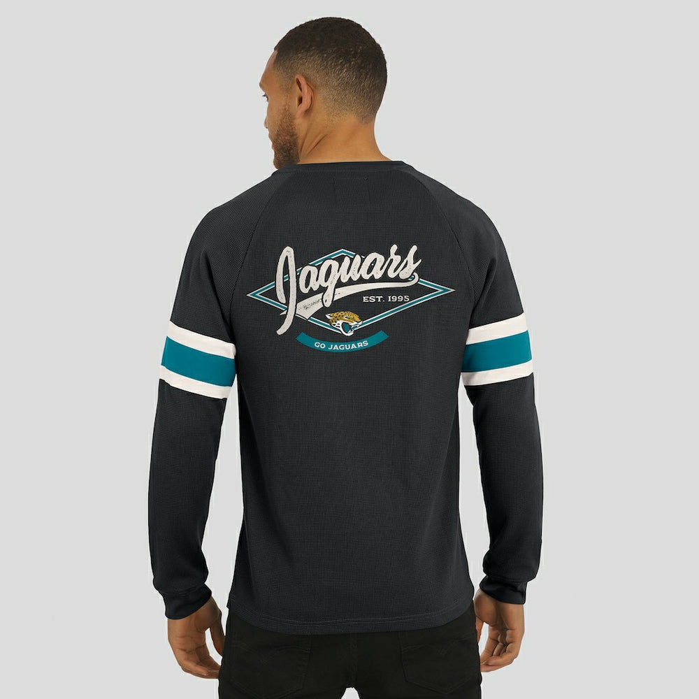NFL Jacksonville Jaguars Darius Rucker Collection Waffle-Knit Raglan Long Sleeve Henley T-Shirt
