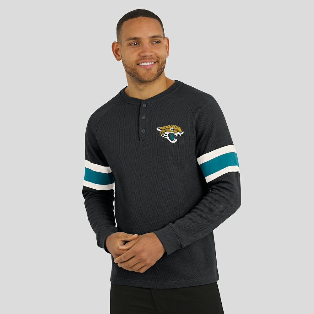 NFL Jacksonville Jaguars Darius Rucker Collection Waffle-Knit Raglan Long Sleeve Henley T-Shirt