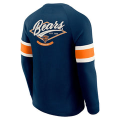 NFL Chicago Bears Darius Rucker Collection Waffle-Knit Raglan Long Sleeve Henley T-Shirt