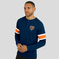 NFL Chicago Bears Darius Rucker Collection Waffle-Knit Raglan Long Sleeve Henley T-Shirt