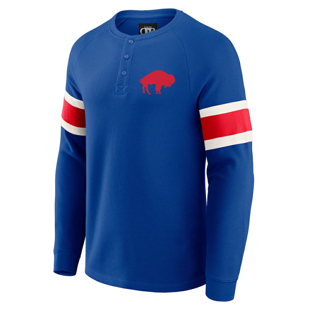 NFL Buffalo Bills Darius Rucker Collection Waffle-Knit Raglan Long Sleeve Henley T-Shirt