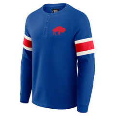 NFL Buffalo Bills Darius Rucker Collection Waffle-Knit Raglan Long Sleeve Henley T-Shirt