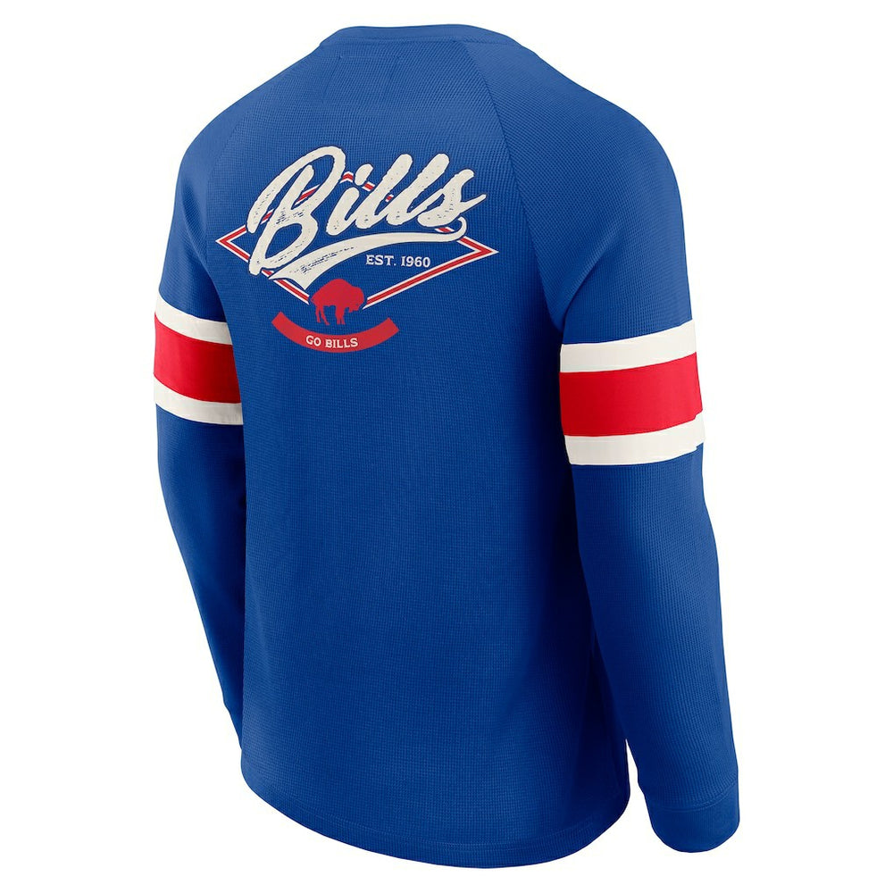 NFL Buffalo Bills Darius Rucker Collection Waffle-Knit Raglan Long Sleeve Henley T-Shirt