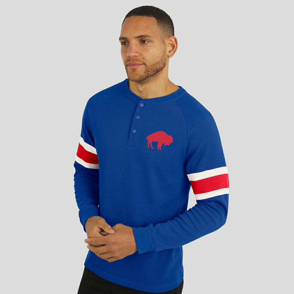 NFL Buffalo Bills Darius Rucker Collection Waffle-Knit Raglan Long Sleeve Henley T-Shirt