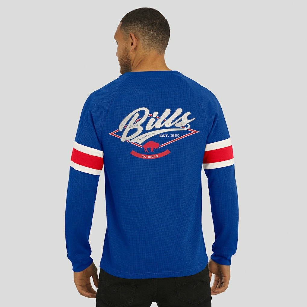NFL Buffalo Bills Darius Rucker Collection Waffle-Knit Raglan Long Sleeve Henley T-Shirt