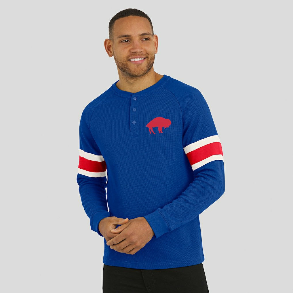 NFL Buffalo Bills Darius Rucker Collection Waffle-Knit Raglan Long Sleeve Henley T-Shirt