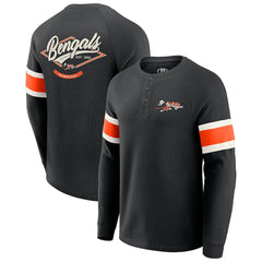 NFL Cincinnati Bengals Darius Rucker Collection Waffle-Knit Raglan Long Sleeve Henley T-Shirt