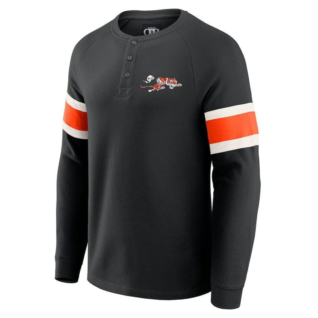NFL Cincinnati Bengals Darius Rucker Collection Waffle-Knit Raglan Long Sleeve Henley T-Shirt