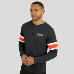 NFL Cincinnati Bengals Darius Rucker Collection Waffle-Knit Raglan Long Sleeve Henley T-Shirt