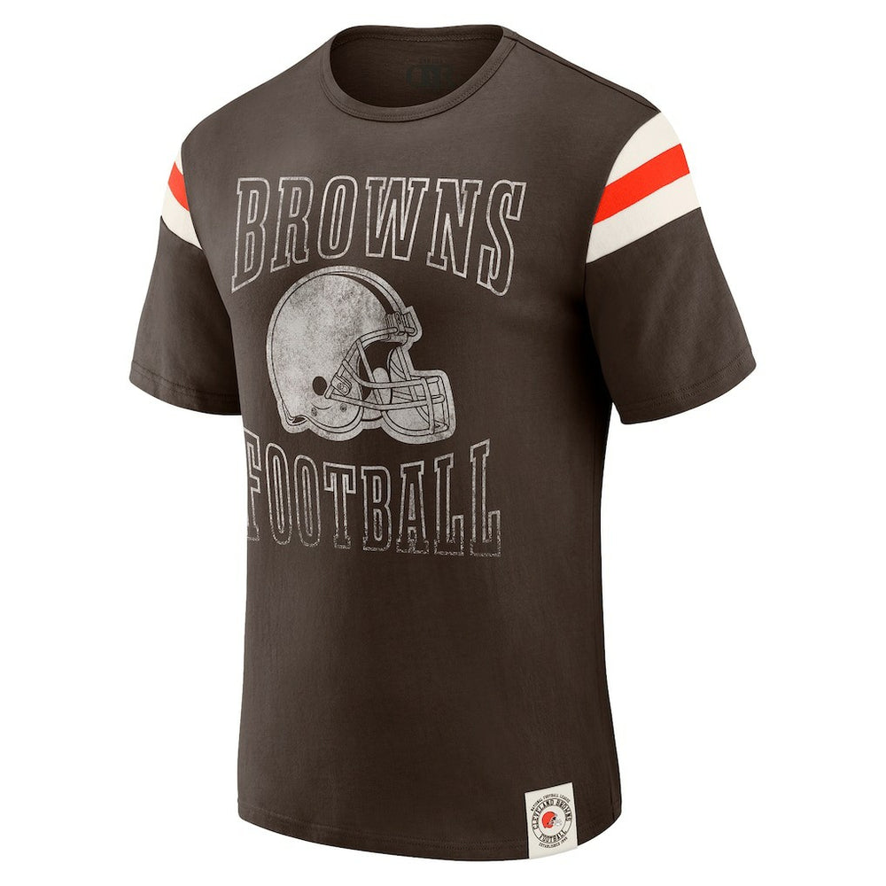 NFL Cleveland Browns Darius Rucker Collection Football Stripe Sleeve T-Shirt
