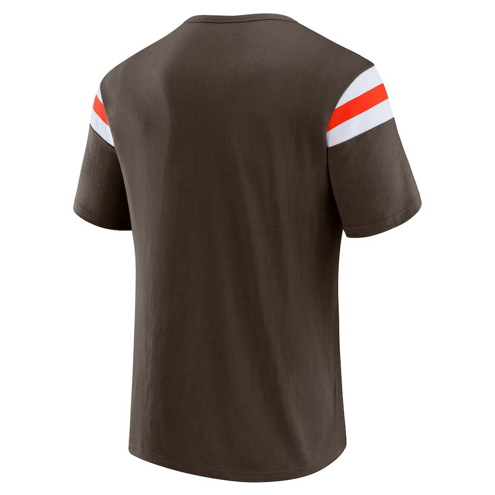 NFL Cleveland Browns Darius Rucker Collection Football Stripe Sleeve T-Shirt