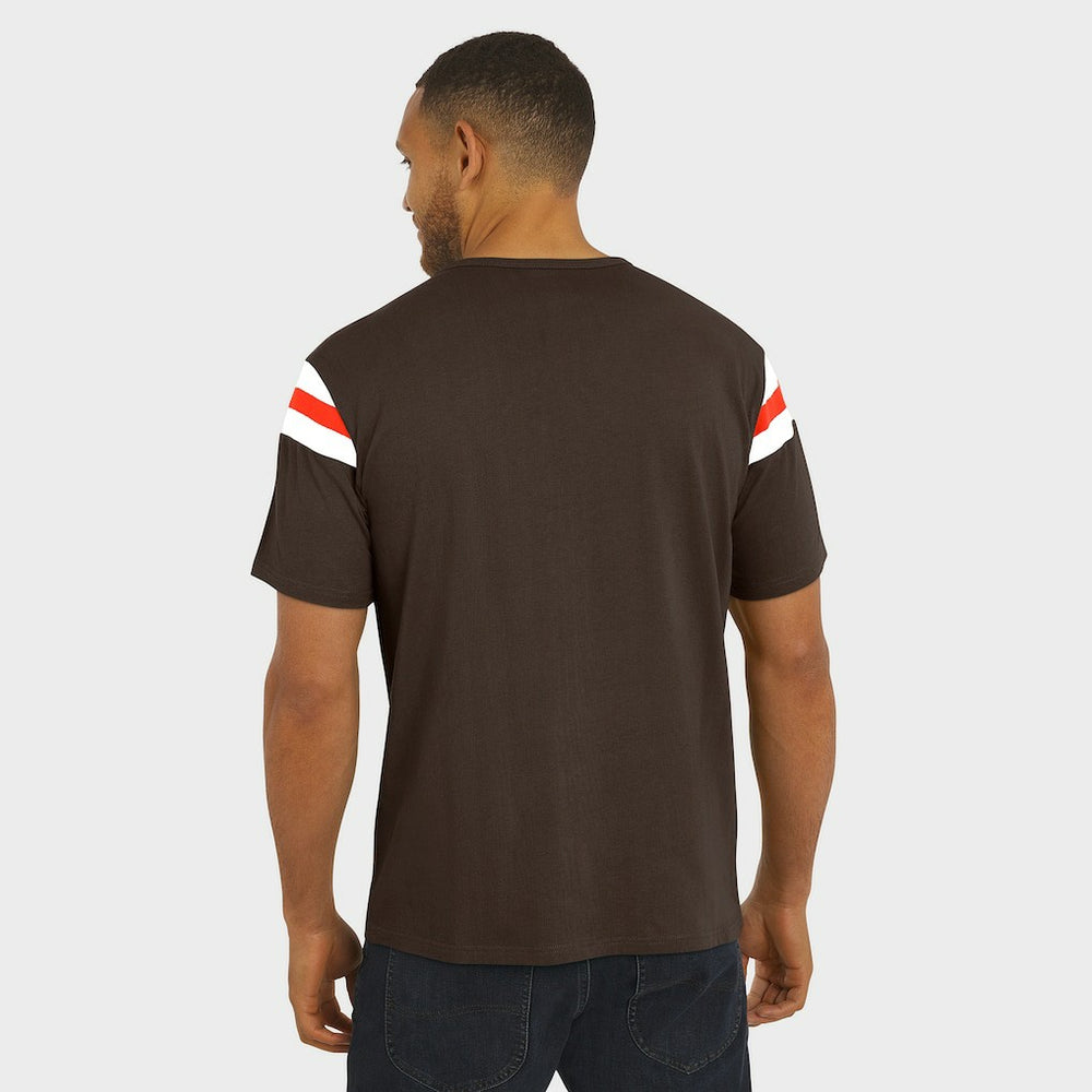 NFL Cleveland Browns Darius Rucker Collection Football Stripe Sleeve T-Shirt