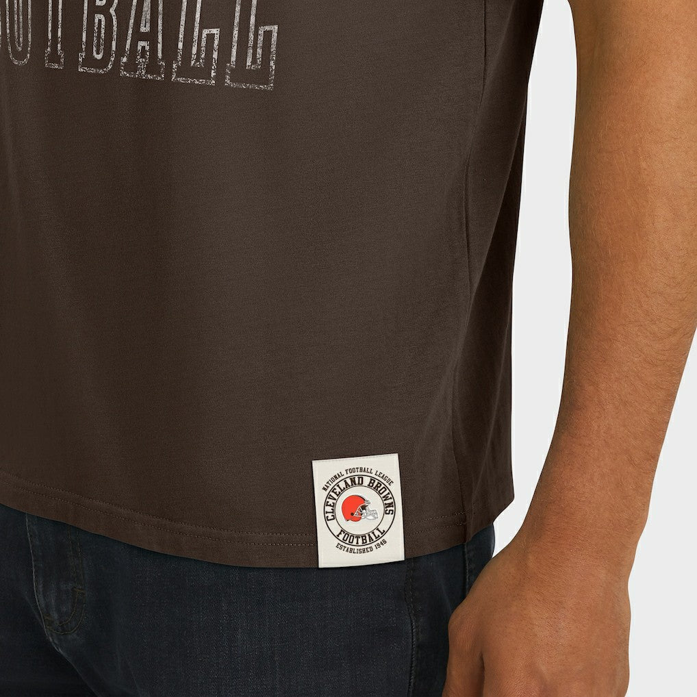 NFL Cleveland Browns Darius Rucker Collection Football Stripe Sleeve T-Shirt
