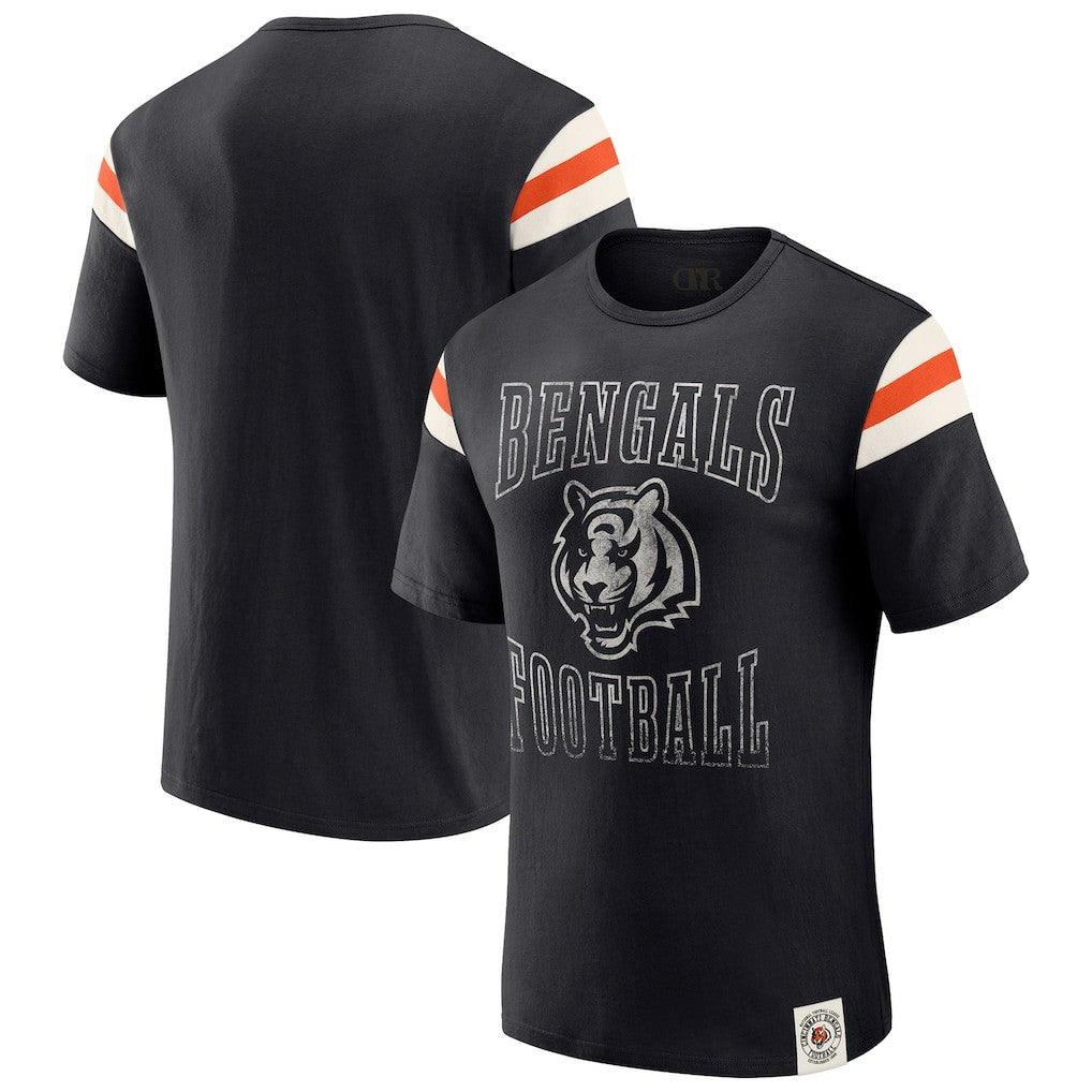 NFL Cincinnati Bengals Darius Rucker Collection Football Stripe Sleeve T-Shirt